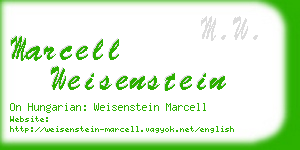 marcell weisenstein business card